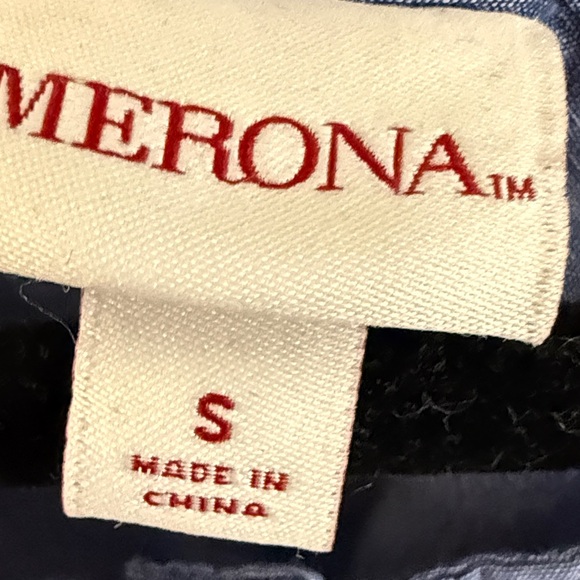 Merona Blue Off-Shoulder Button-Front Top - Picture 2 of 5